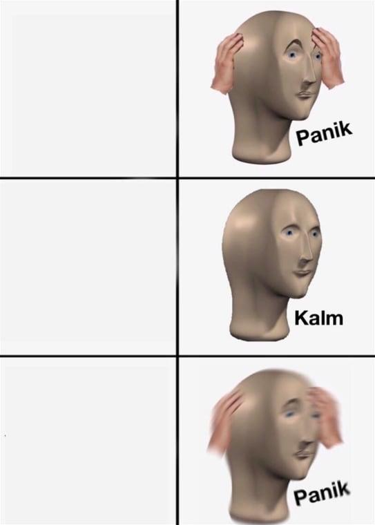 Panik Kalm Panik meme template